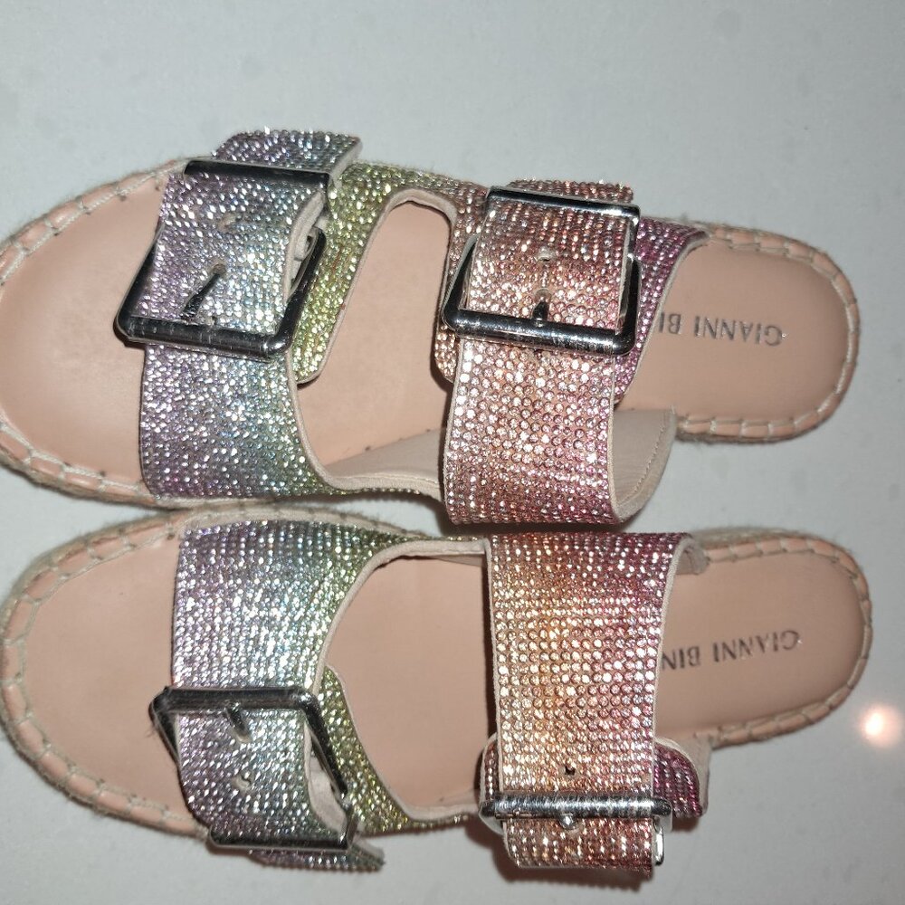 Gianni Bini Rhinestone Rainbow sandals
